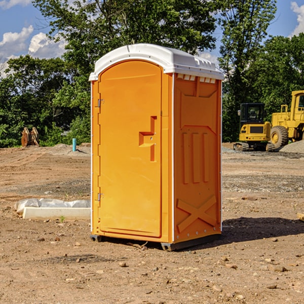 how often are the portable restrooms cleaned and serviced during a rental period in East Thetford